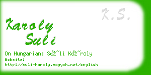 karoly suli business card